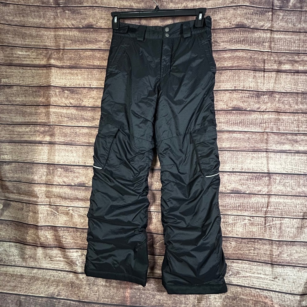 Columbia Kids Black Insulated Snow Pants Large 14/16 Ski Snowboard Omni Shield